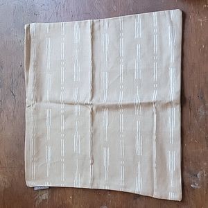 Tan linen mudcloth pillow cover